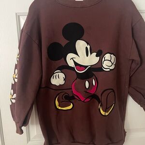 Disney Brown Mickey Mouse Sweatshirt